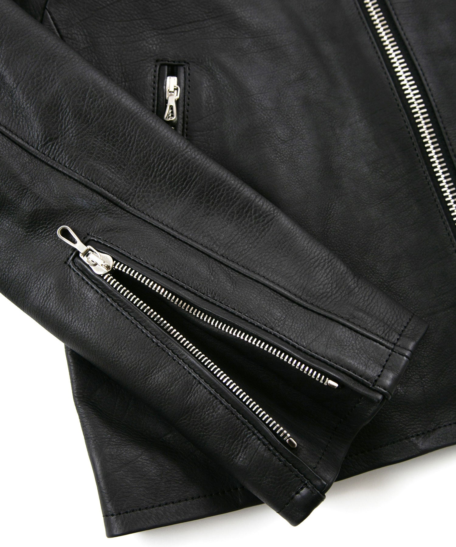 オイルカーフ SLATER シングルライダースジャケット - BLACK – STRUM