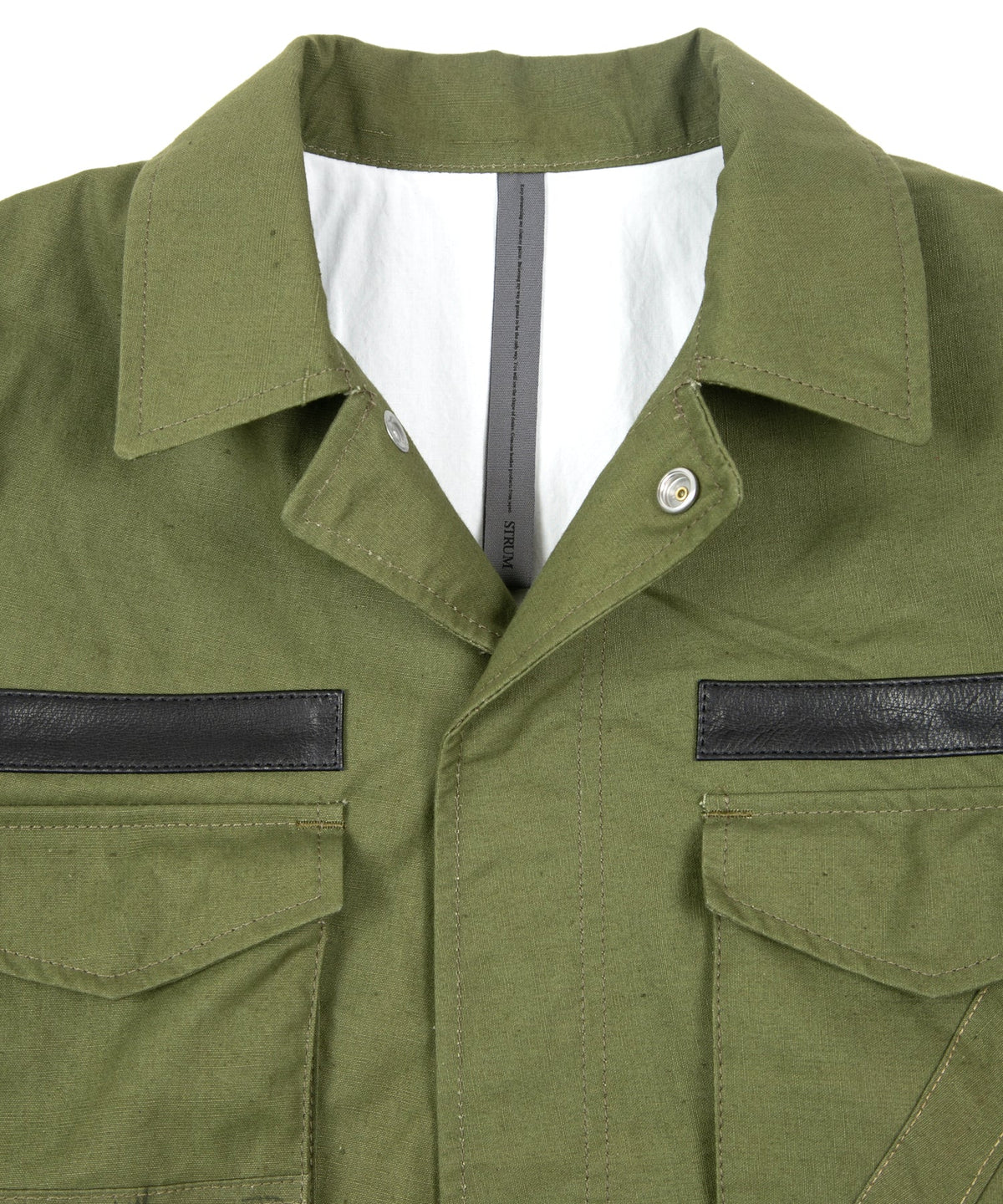 ジャパン オイルマット ステア & フランス軍デッドストックポンチョ JAG コンビネーション ブルゾン - BLACK × KHAKI