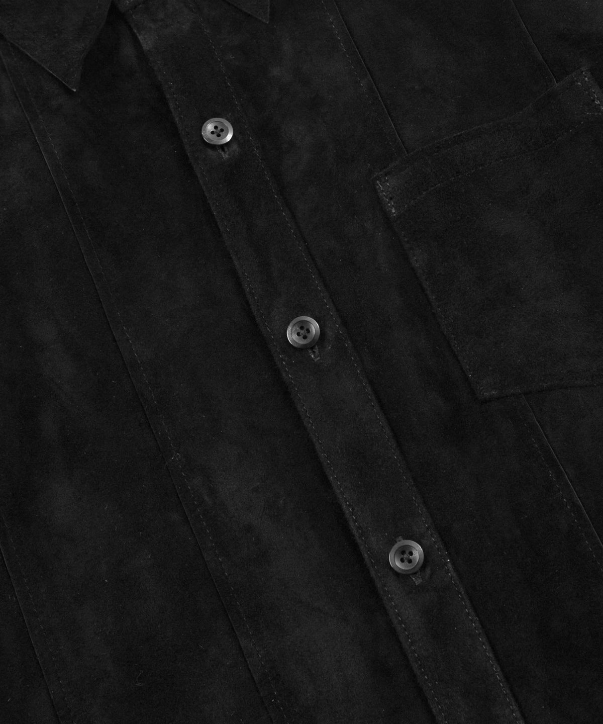 ジャパンカーフスエード SCARS ロングスリーブシャツ - BLACK