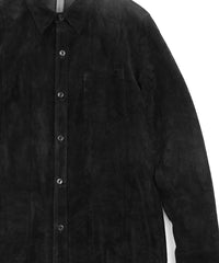 Load image into Gallery viewer, Japan Calf Suede Long Sleeve Shirts - BLACK