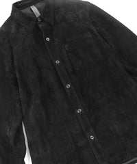 Load image into Gallery viewer, Japan Calf Suede Long Sleeve Shirts - BLACK