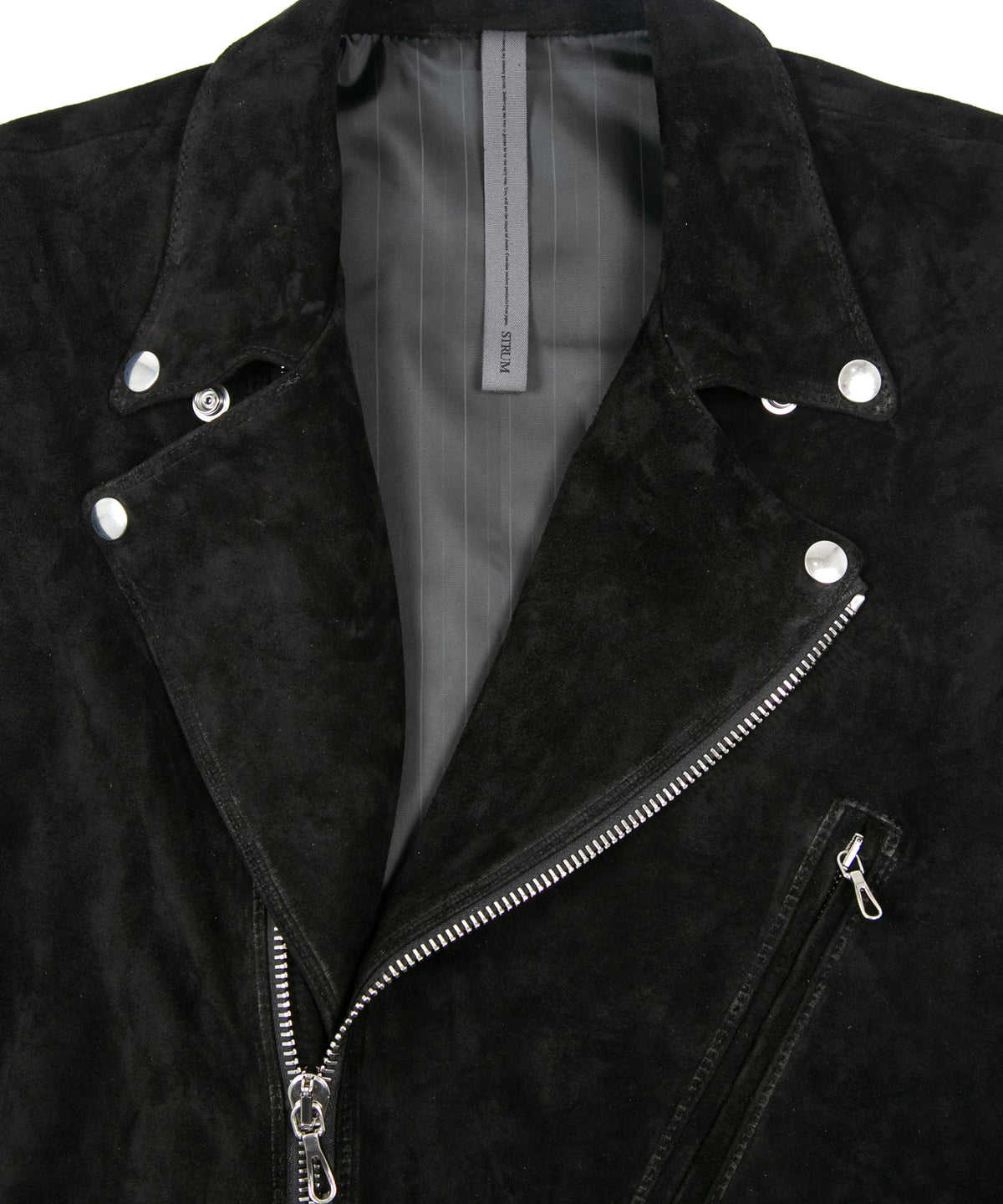 ジャパンカーフスエード RENTON ダブルライダースベスト - BLACK