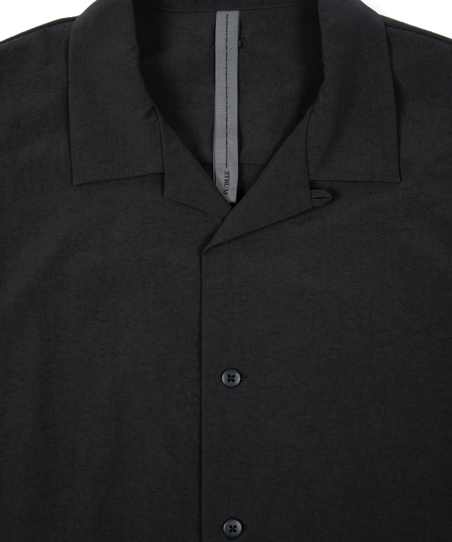 タスラン加工ナイロンオックス 半袖開襟シャツ - BLACK – STRUM OFFICIAL