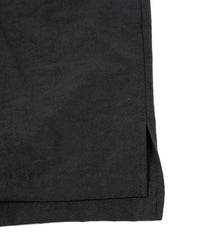 Taslan Finished Nylon Ox Open-necked Half-Sleeve Shirts - BLACK