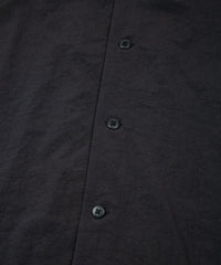 画像をギャラリービューアに読み込む, タスラン加工ナイロンオックス 半袖開襟シャツ - BLACK