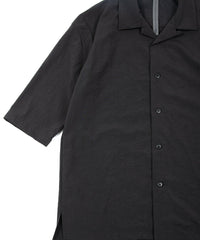 Load image into Gallery viewer, Taslan Finished Nylon Ox Open-necked Half-Sleeve Shirts - BLACK