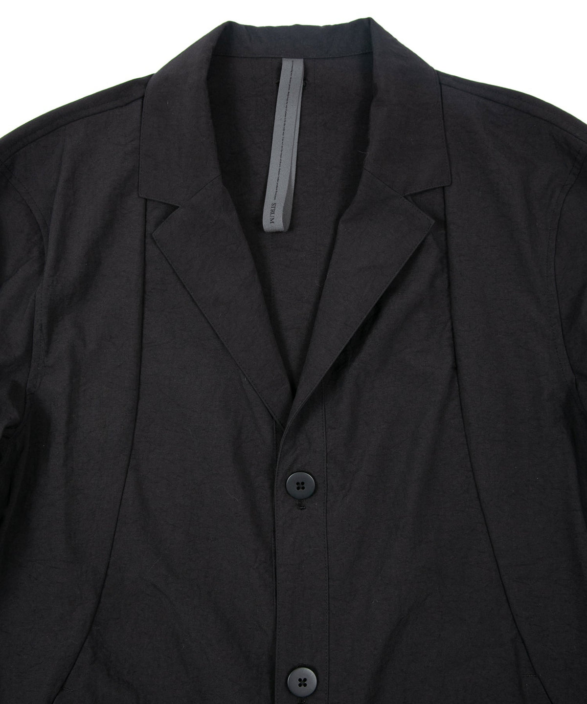 Taslan Finished Nylon Ox Long Jacket - BLACK
