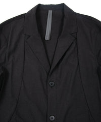Taslan Finished Nylon Ox Long Jacket - BLACK