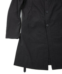 Taslan Finished Nylon Ox Long Jacket - BLACK