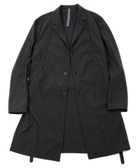 Taslan Finished Nylon Ox Long Jacket - BLACK