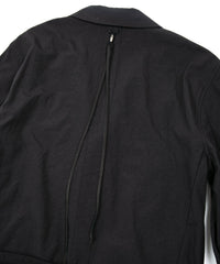 Taslan Finished Nylon Ox Long Jacket - BLACK