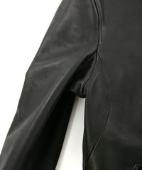 フランスホースハイド JAY セミシングルライダースジャケット - BLACK