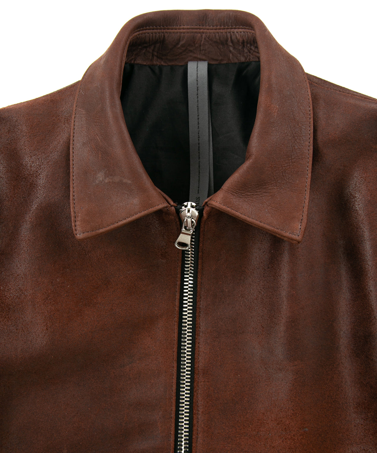 ジャパンカウ グレージングスエード VINCENTS シングルライダースジャケット - BROWN