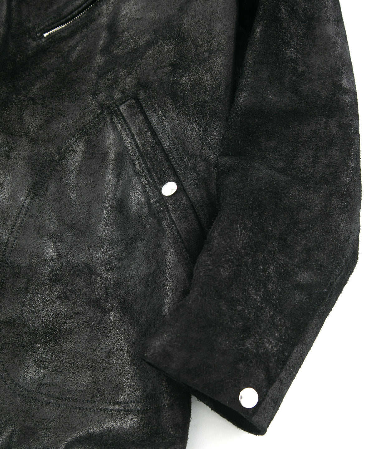 ジャパンカウ グレージングスエード TRAMPER トランパーコート - BLACK