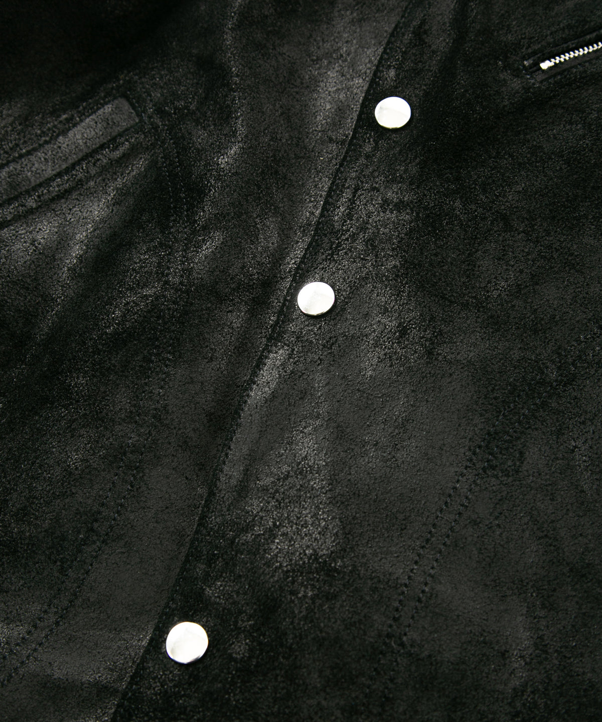 ジャパンカウ グレージングスエード TRAMPER トランパーコート - BLACK