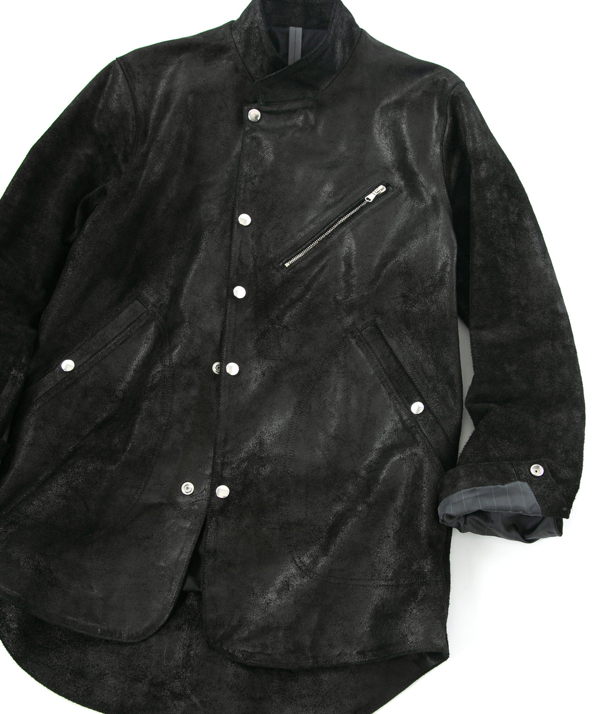 ジャパンカウ グレージングスエード TRAMPER トランパーコート - BLACK