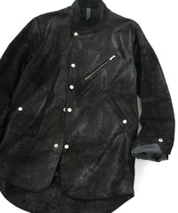 ジャパンカウ グレージングスエード TRAMPER トランパーコート - BLACK