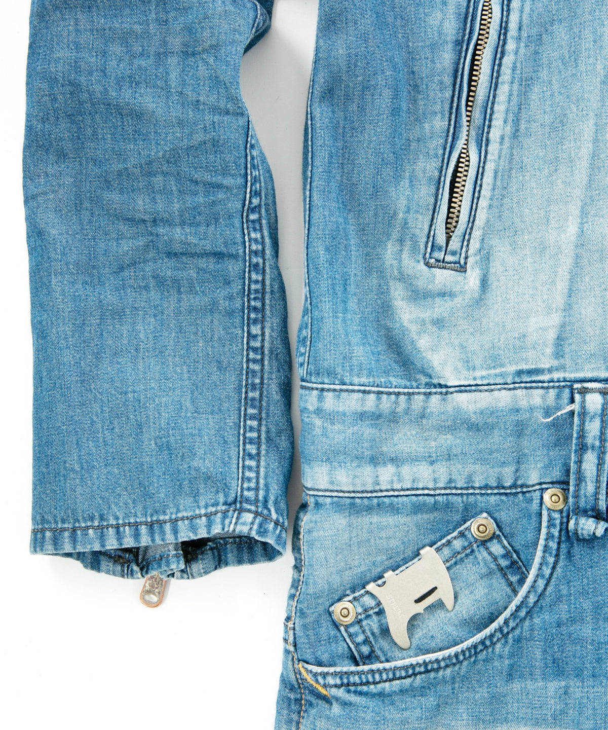 5.3oz Organic Cotton Denim "BULLET" Single Riders Coveralls / INDIGO