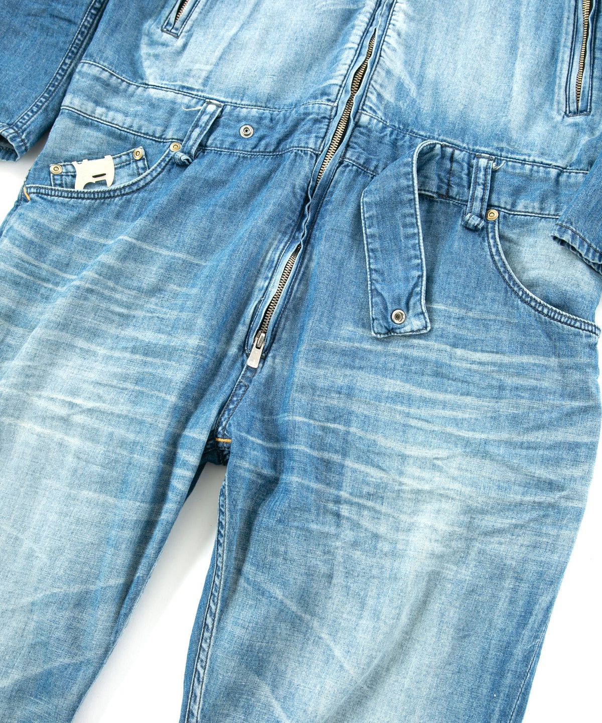 5.3oz Organic Cotton Denim "BULLET" Single Riders Coveralls / INDIGO