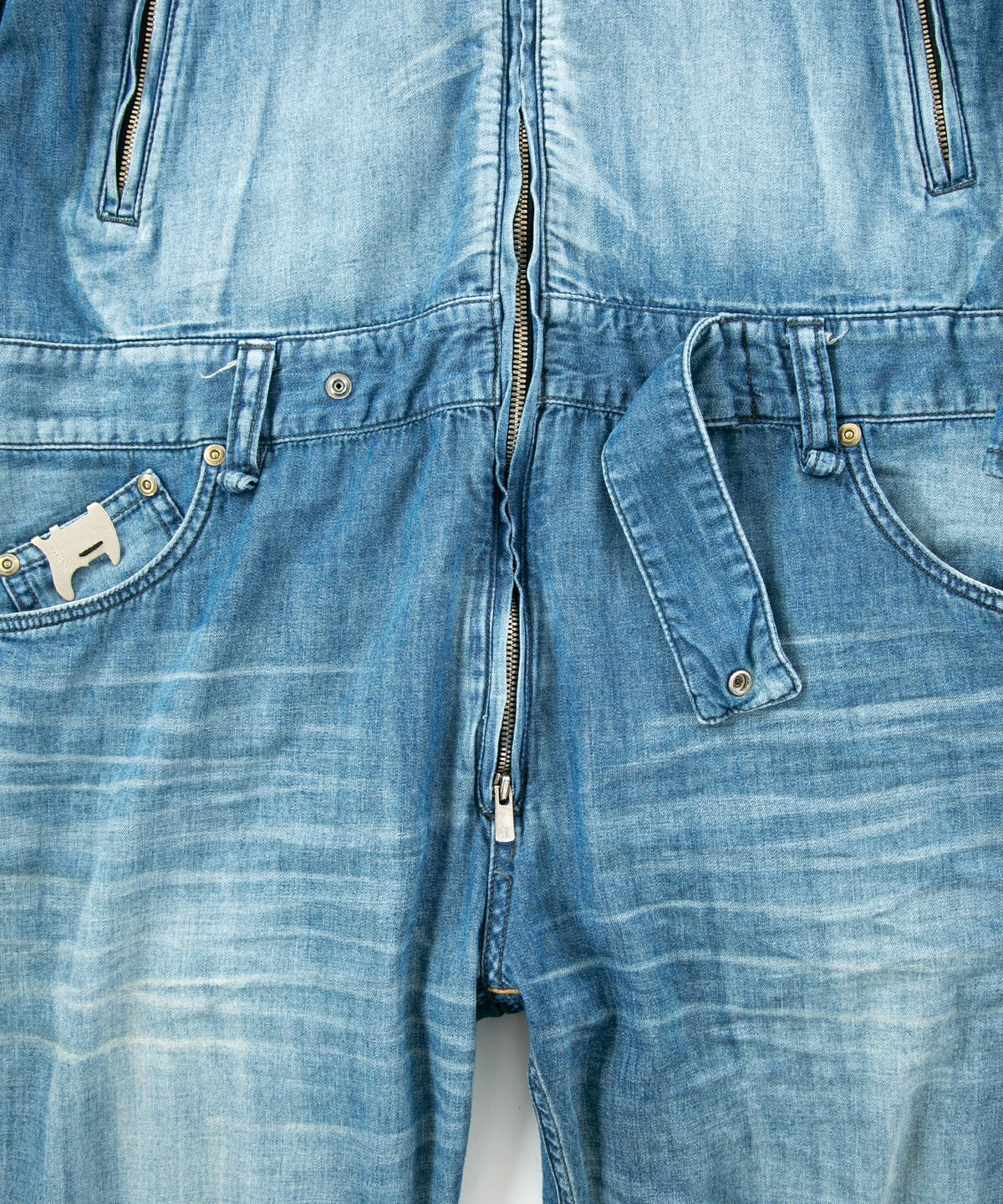 5.3oz Organic Cotton Denim "BULLET" Single Riders Coveralls / INDIGO