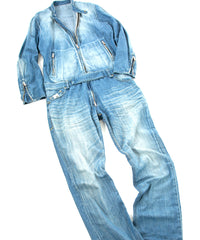 5.3oz Organic Cotton Denim "BULLET" Single Riders Coveralls / INDIGO