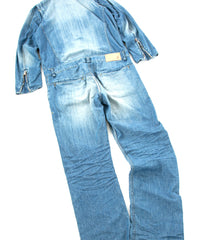 5.3oz Organic Cotton Denim "BULLET" Single Riders Coveralls / INDIGO