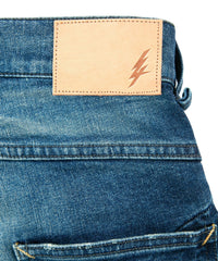 12.5oz Organic Cotton Stretch Denim Regular Straight Jeans - INDIGO