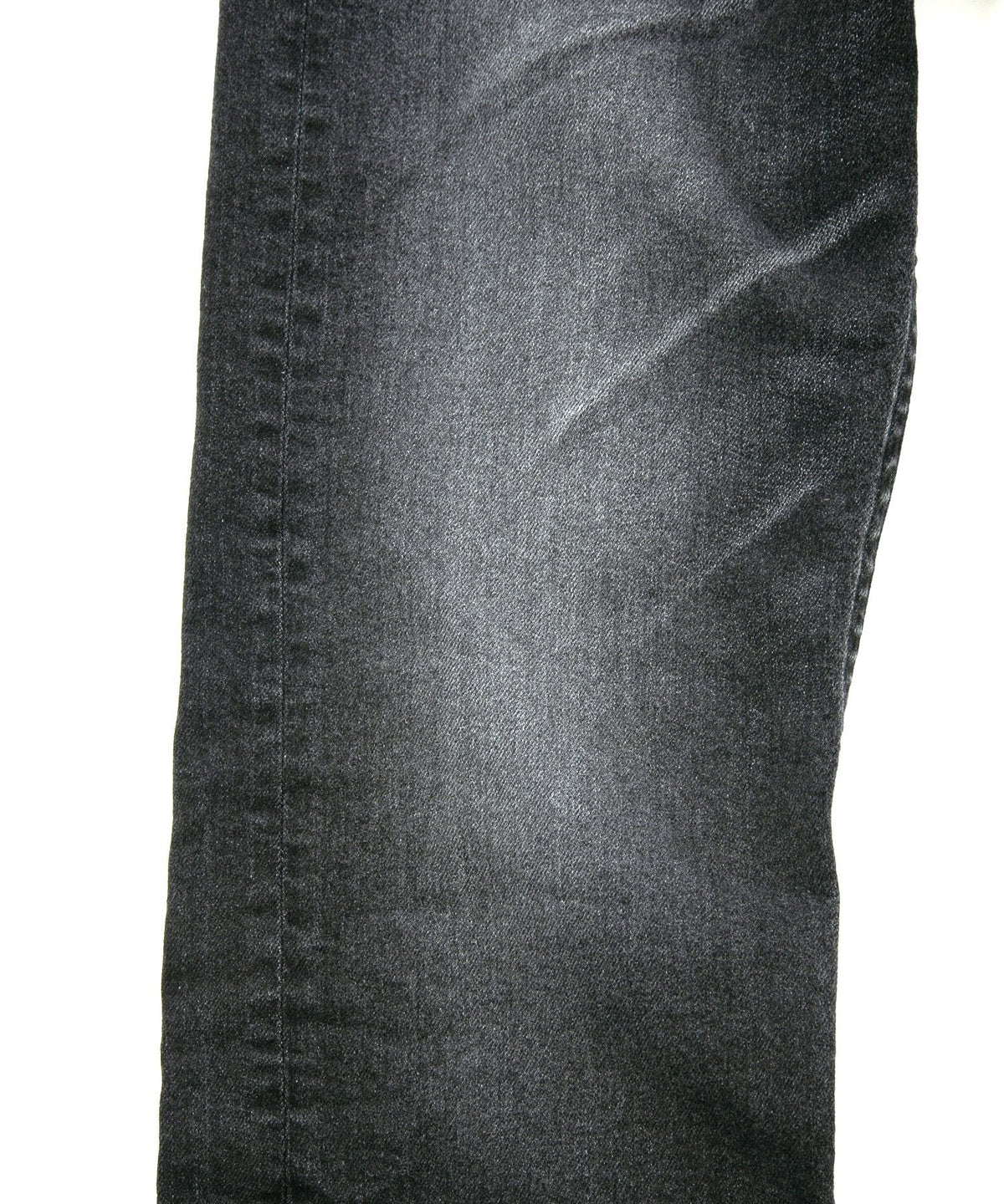 11oz オーガニックコットン ストレッチデニム 1977 レギュラーストレート ユーズド加工 / BLACK