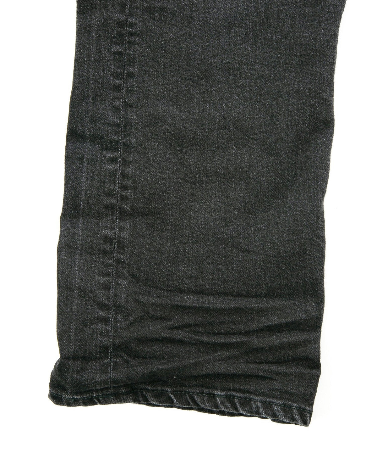 11oz オーガニックコットン ストレッチデニム 1977 レギュラーストレート ユーズド加工 / BLACK