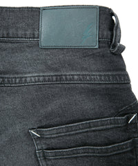 11oz オーガニックコットン ストレッチデニム 1977 レギュラーストレート ユーズド加工 / BLACK