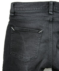 Load image into Gallery viewer, 11oz Organic Cotton Stretch Denim &quot;SKINNY JOHN&quot; Skinny Jeans USED PROCESSING / BLACK