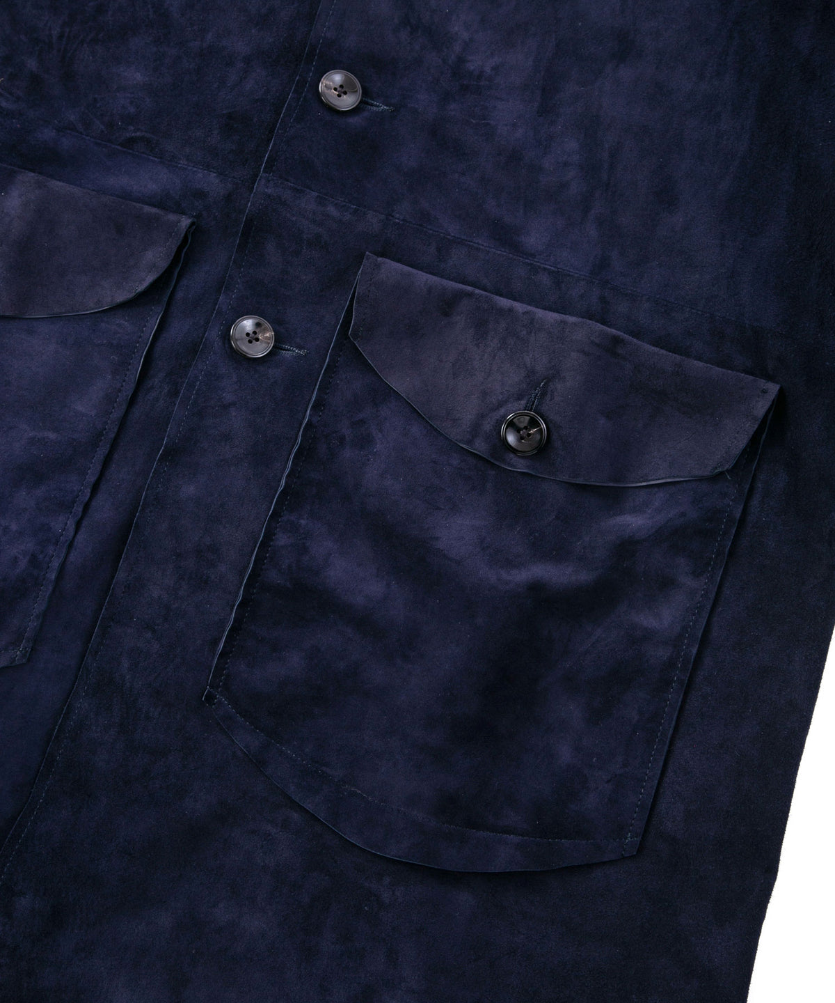 Domestic Calf Suede Over Coat / DARK PURPLE