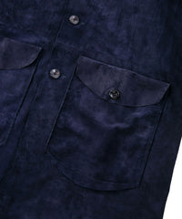 Domestic Calf Suede Over Coat / DARK PURPLE