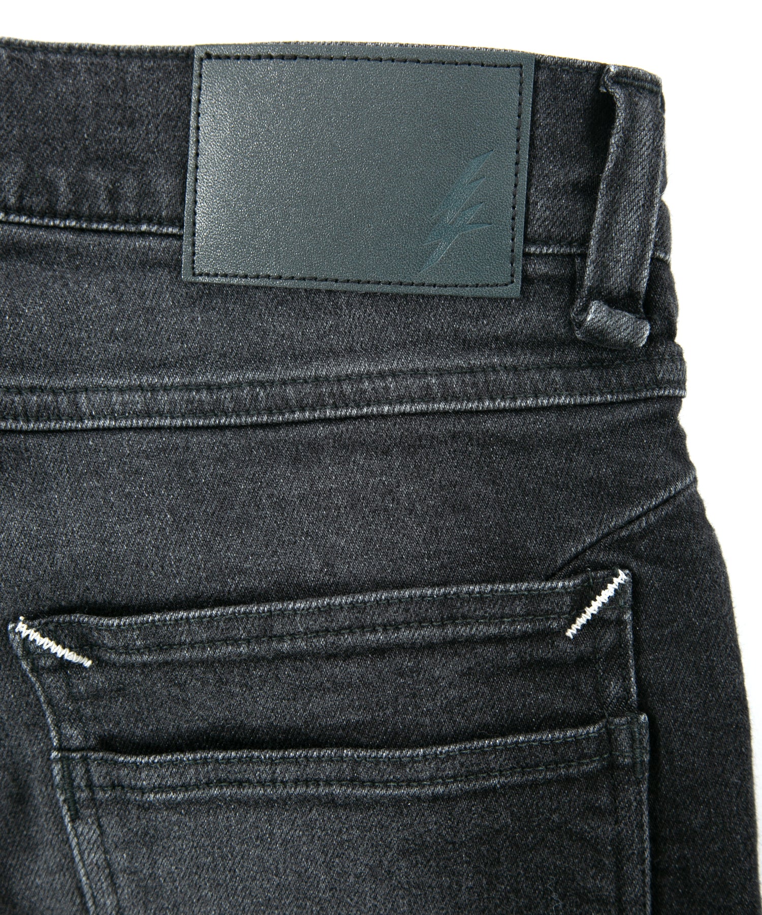 Load image into Gallery viewer, 11oz Organic Cotton Stretch Denim &quot;SKINNY JOHN&quot; Skinny Jeans USED PROCESSING / BLACK