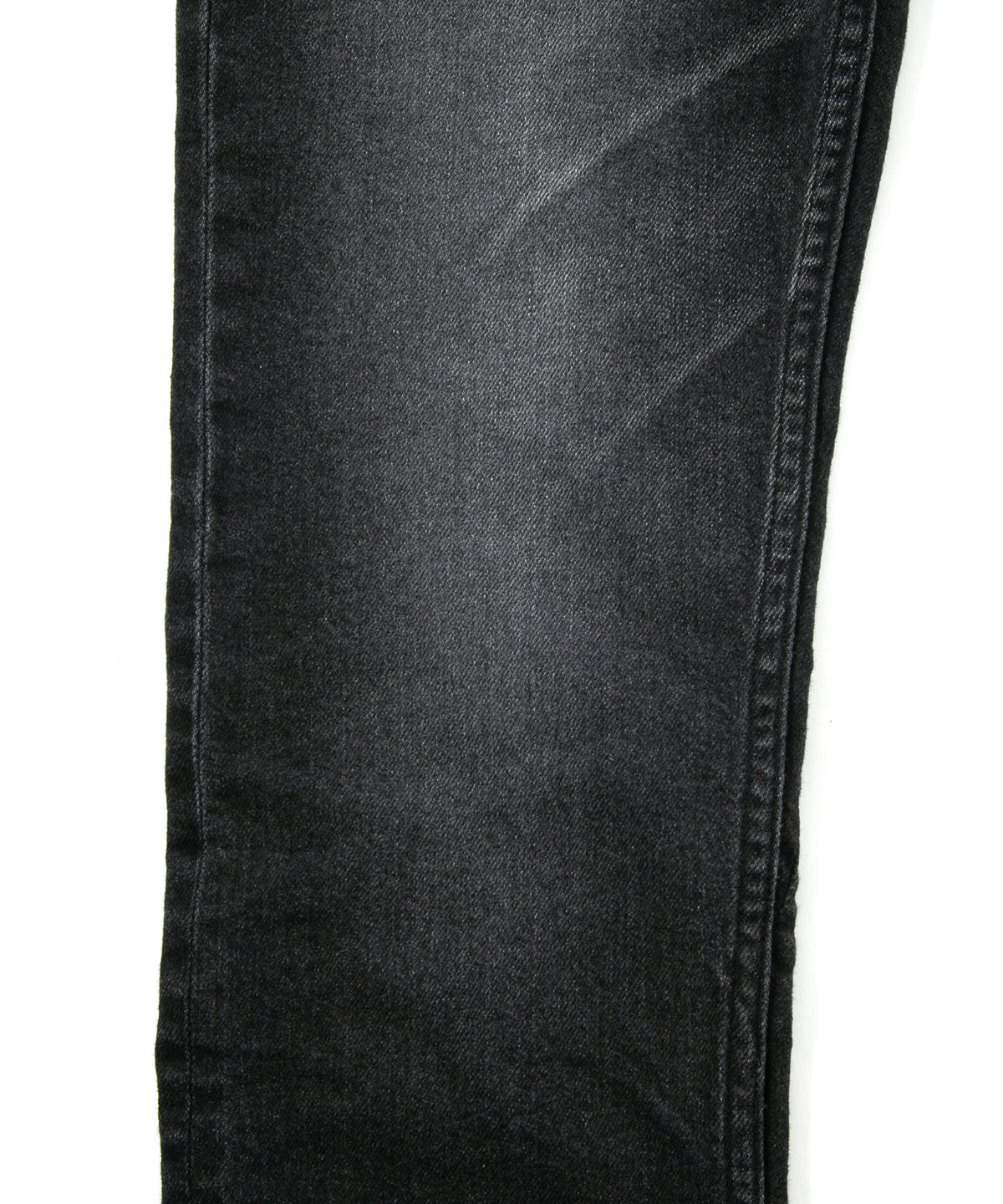11oz オーガニックコットン ストレッチデニム TIGHT JOE タイトストレート ユーズド加工 - BLACK