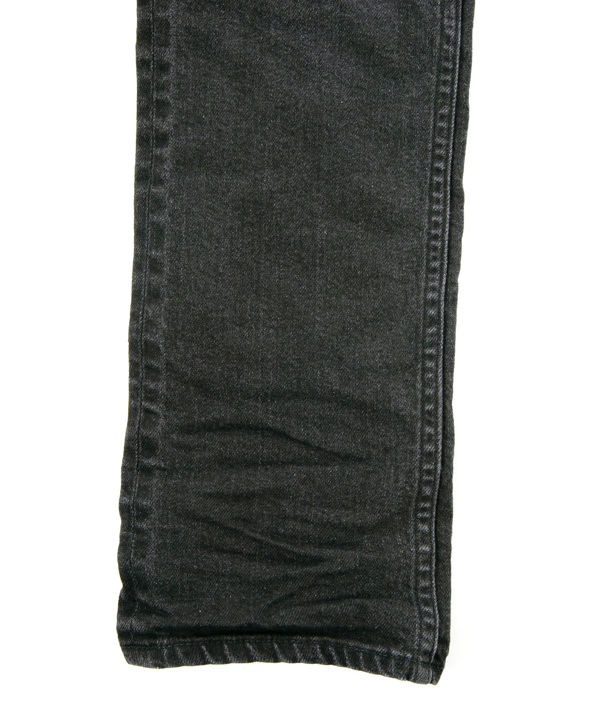 11oz オーガニックコットン ストレッチデニム TIGHT JOE タイトストレート ユーズド加工 - BLACK