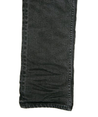 11oz オーガニックコットン ストレッチデニム TIGHT JOE タイトストレート ユーズド加工 - BLACK