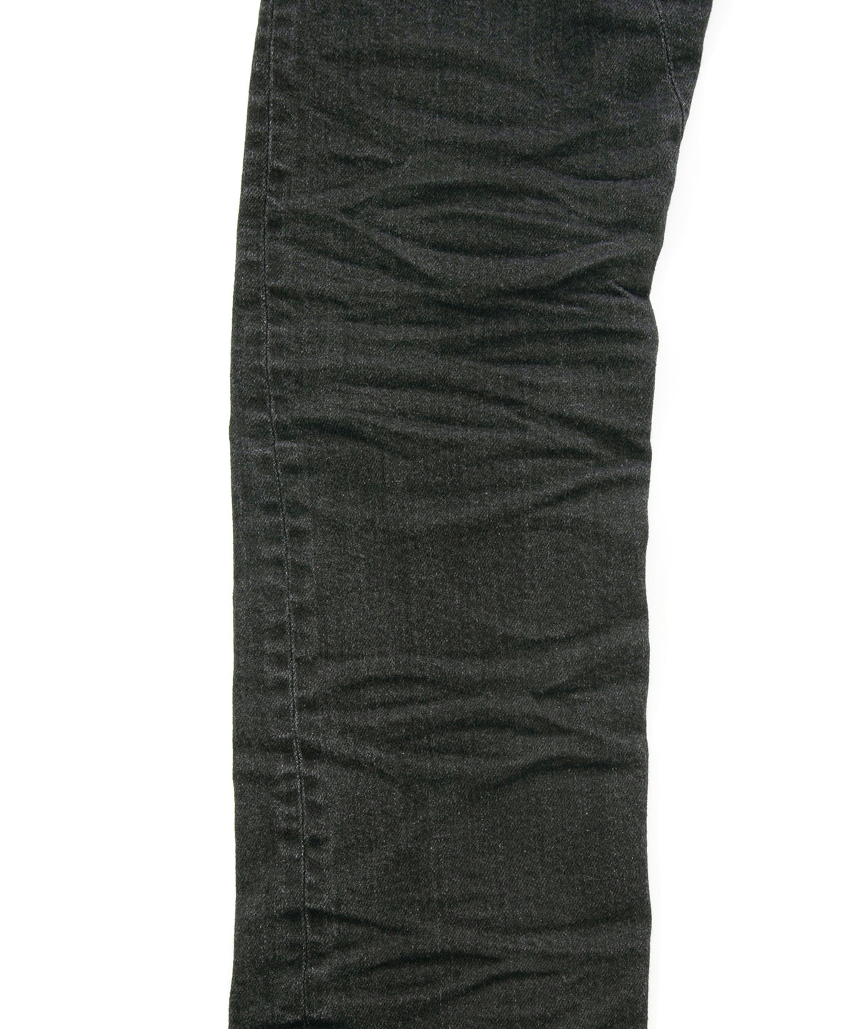 11oz オーガニックコットン ストレッチデニム TIGHT JOE タイトストレート ユーズド加工 - BLACK