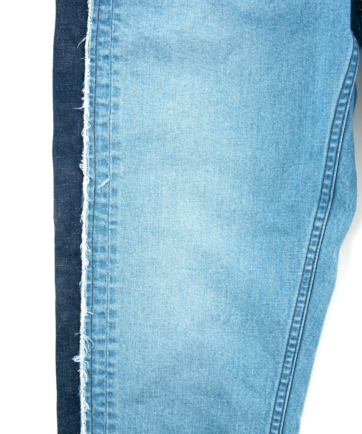 12.5oz オーガニックコットン ストレッチデニム GRAND BUGGY バギー ジーンズ - INDIGO USED