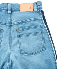 12.5oz オーガニックコットン ストレッチデニム GRAND BUGGY バギー ジーンズ - INDIGO USED