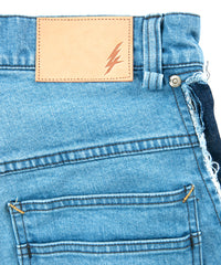 12.5oz オーガニックコットン ストレッチデニム GRAND BUGGY バギー ジーンズ - INDIGO USED