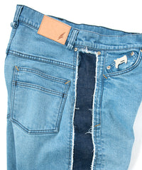 12.5oz オーガニックコットン ストレッチデニム GRAND BUGGY バギー ジーンズ - INDIGO USED