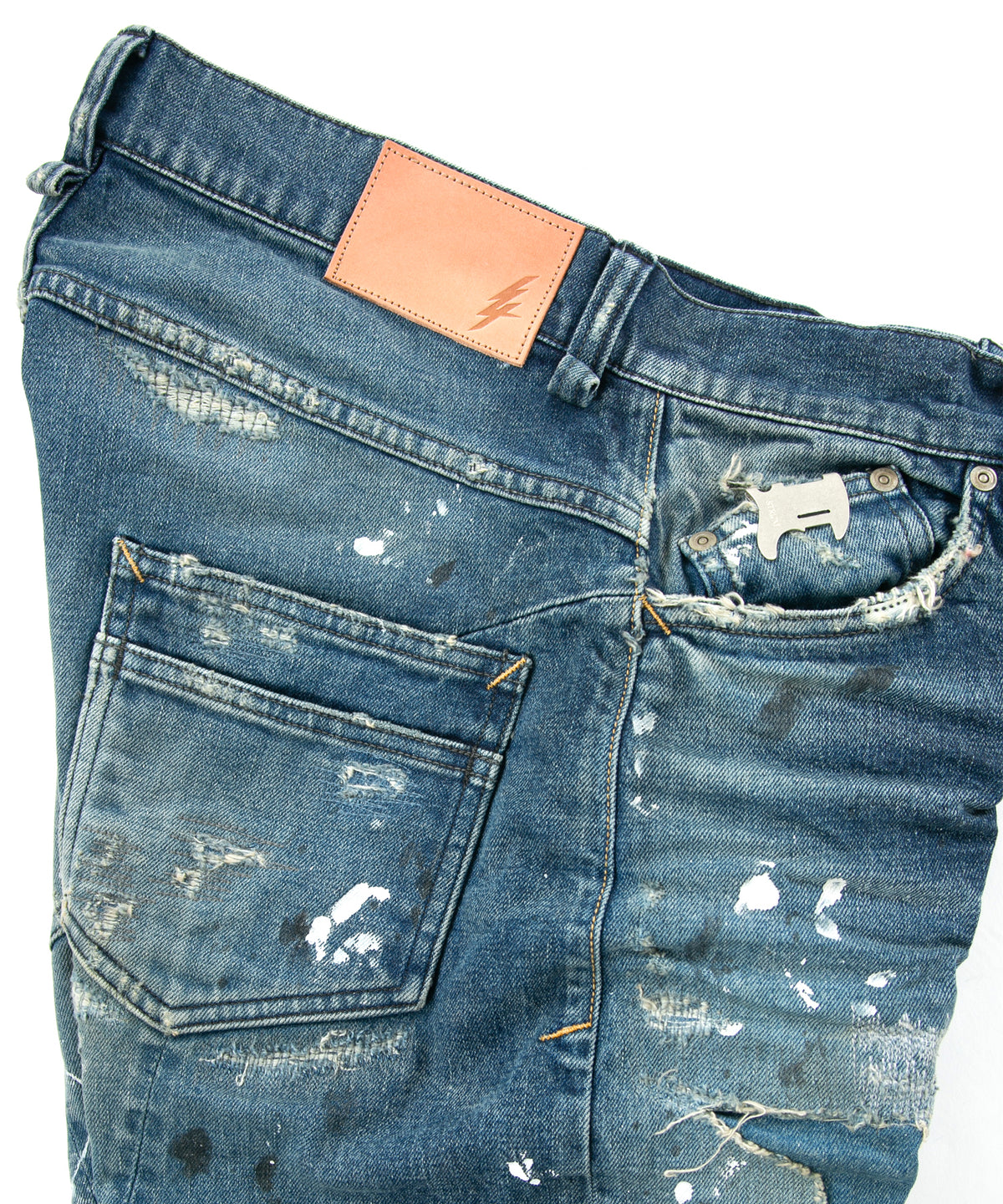 12.5oz オーガニックコットン ストレッチデニム 1977 レギュラーストレート 100年加工 - INDIGO