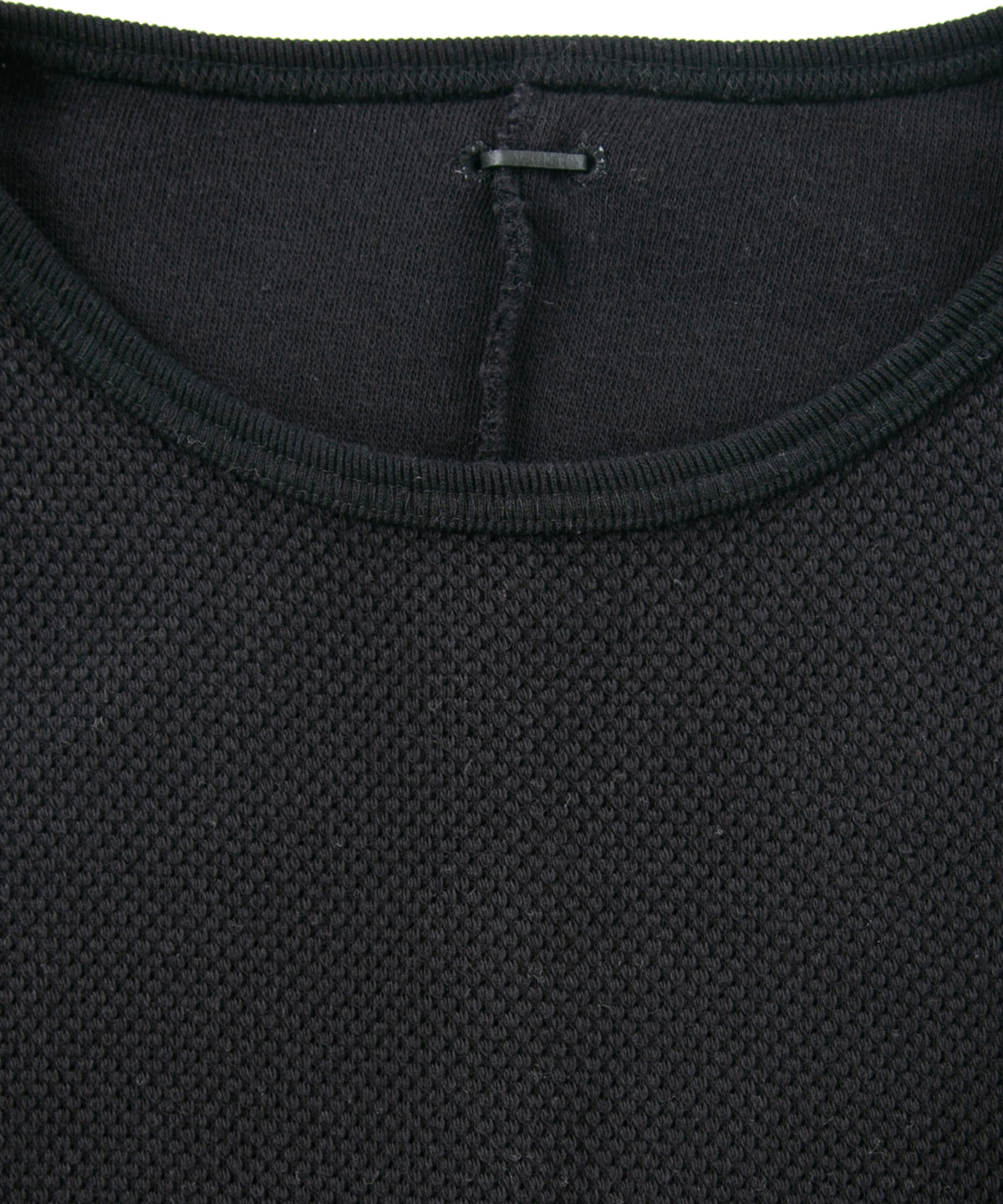 ローゲージストレッチ カノコダブル ジャージ T シャツ - BLACK