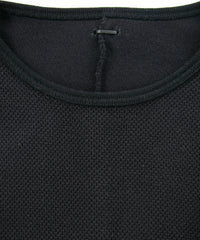 ローゲージストレッチ カノコダブル ジャージ T シャツ - BLACK