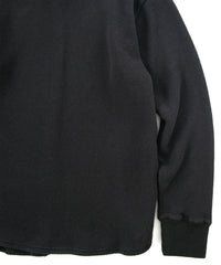 ローゲージストレッチ カノコダブル ジャージ T シャツ - BLACK