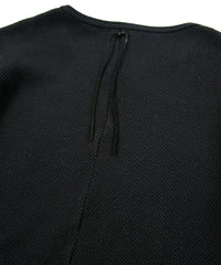 ローゲージストレッチ カノコダブル ジャージ T シャツ - BLACK