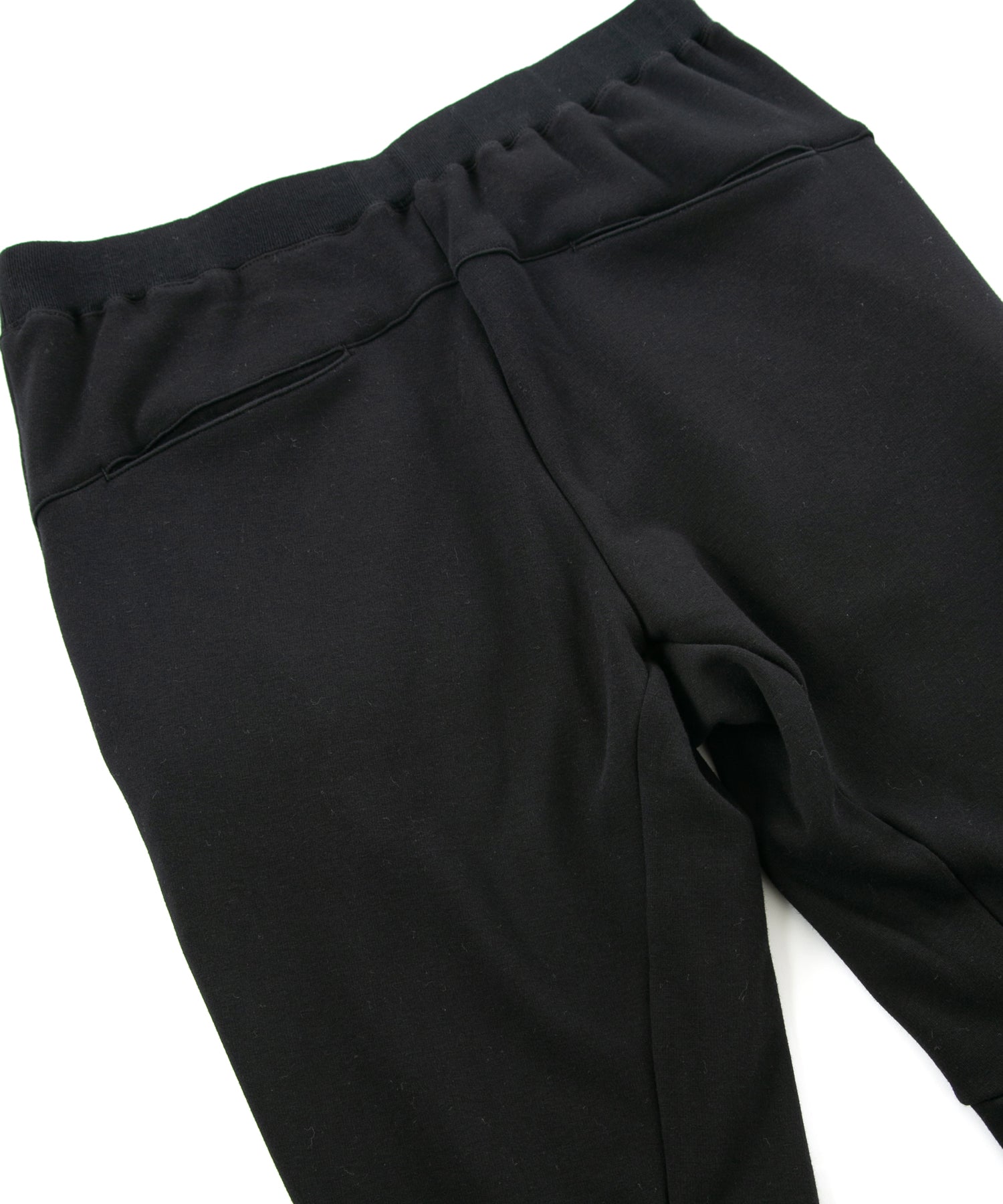 Load image into Gallery viewer, Stretch Cotton Polyester Knit Backside Velor finish Sweat pants - BLACK
