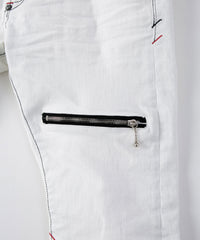 STRUM x DeeTA Double Core Stretch Denim Pants / White