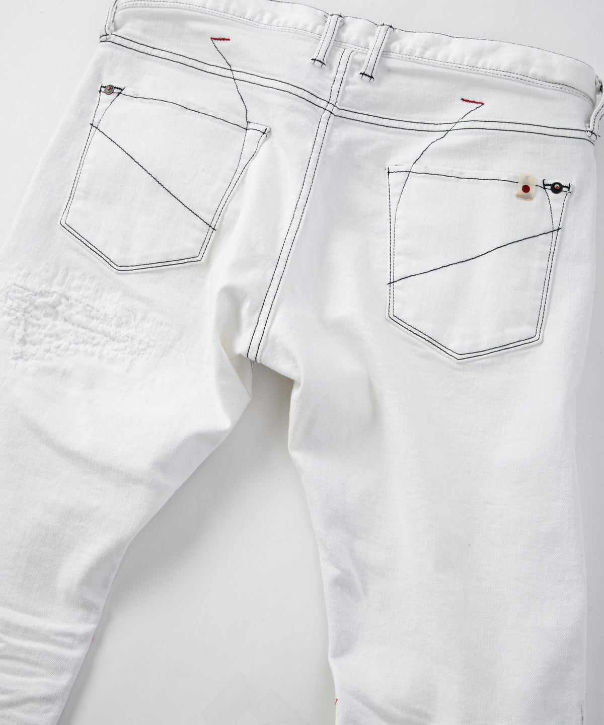 STRUM x DeeTA Double Core Stretch Denim Pants / White